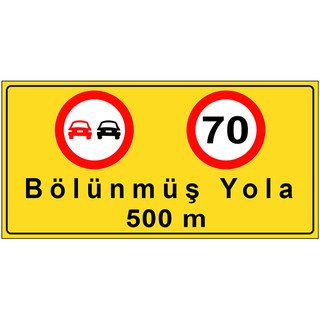 Bölünmüş Yola Yaklaşım Levhası