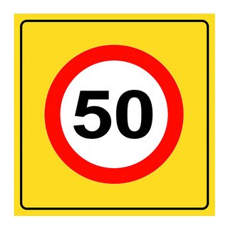 Yol Yapımı Azami Hız Sınırlaması Levhası