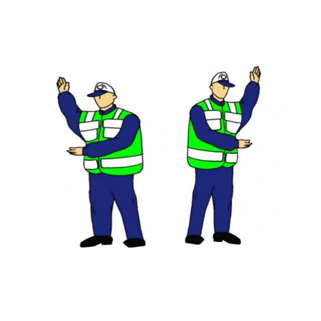 Araçların sağda veya solda durdurulması işareti