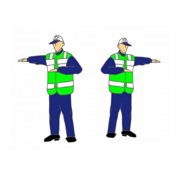 Görevlinin araçlara sağ veya sol istikamette yön tayin ettiği işarettir.