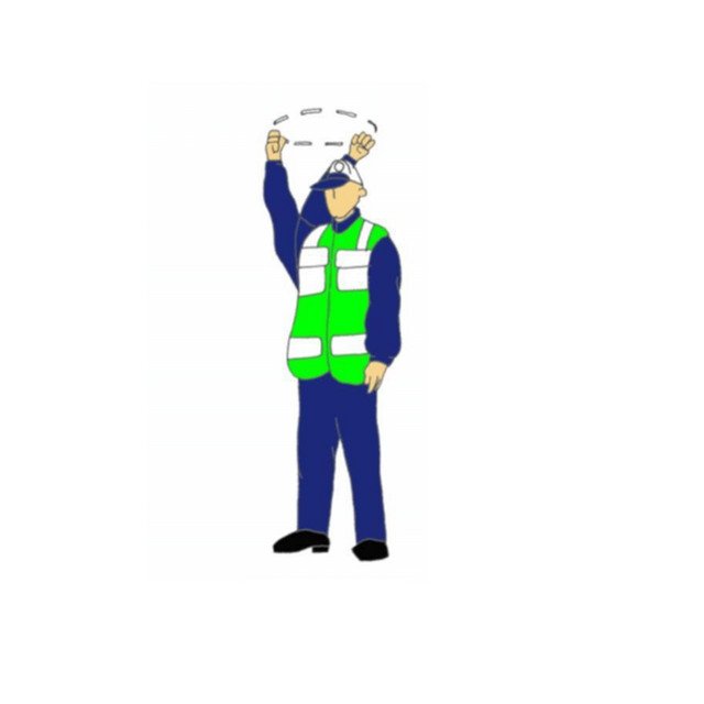 Görevlinin kavşak idaresini kontrolü altına alma işaretidir.